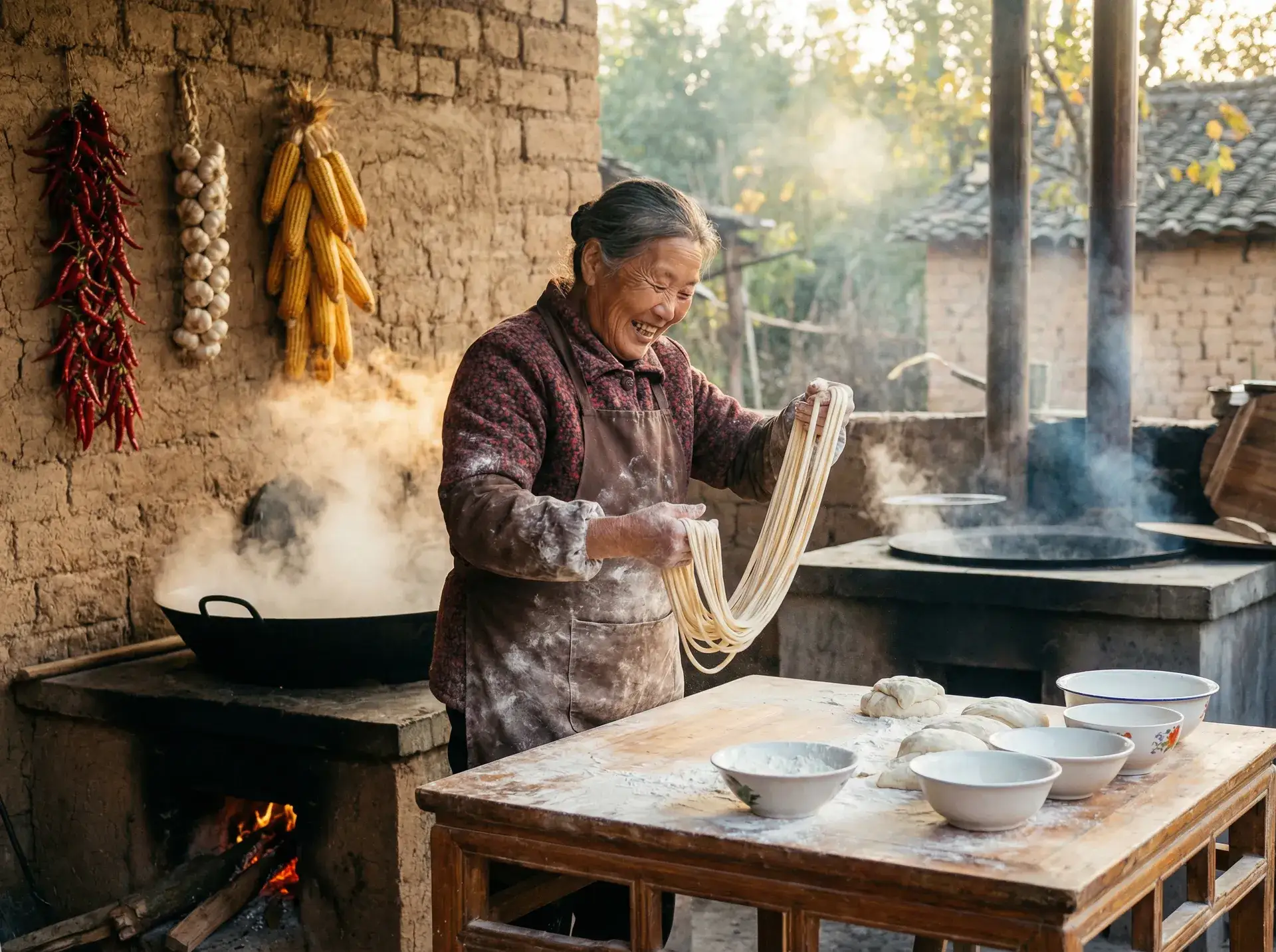 农家大嫂手擀面 - 口袋妖怪黑白2金手指 乡村美食
